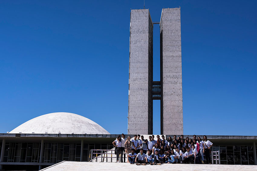 Alunos do Sesi Gama visitam o Congresso Nacional