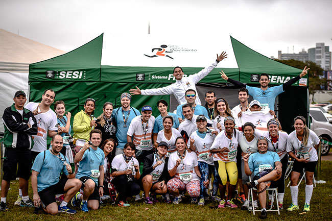Equipe SESI/SENAI em movimento na corrida Circuito das Estações - etapa inverno Equipe SESI/SENAI em movimento na corrida Circuito das Estações - etapa inverno